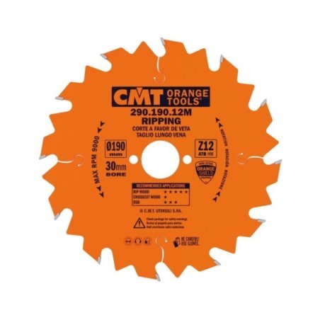 Rip circular saw blades, for portable machines