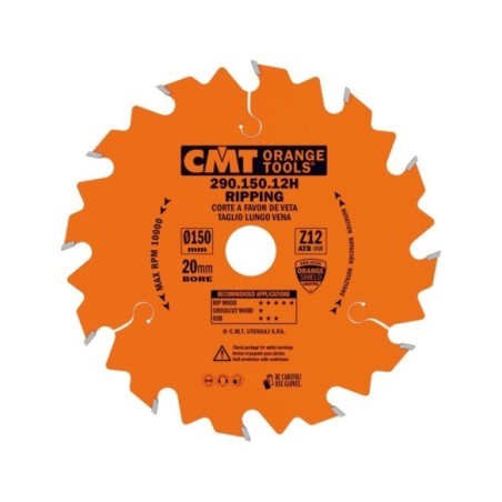 Rip circular saw blades, for portable machines
