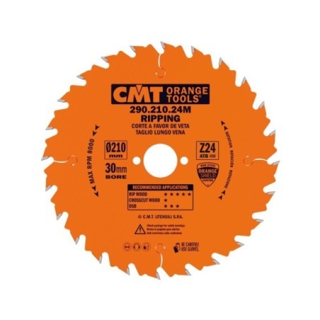 Rip circular saw blades, for portable machines