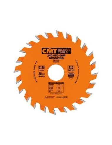Industrial grooving circular saw blades