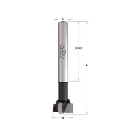 Boring bits with parallel shank