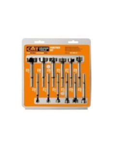 Estuche de 12 brocas de mango cilíndrico tipo Forstner