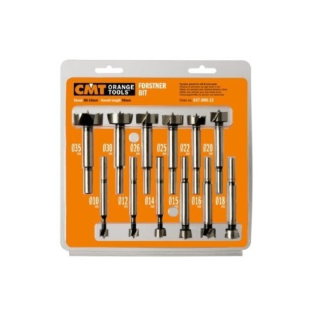 12 piece Forstner bit set