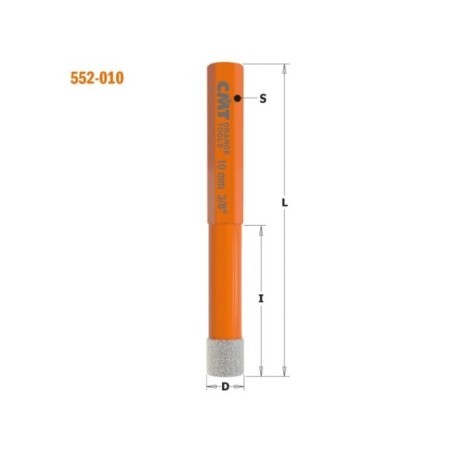 Diamond dry hole saws for drill