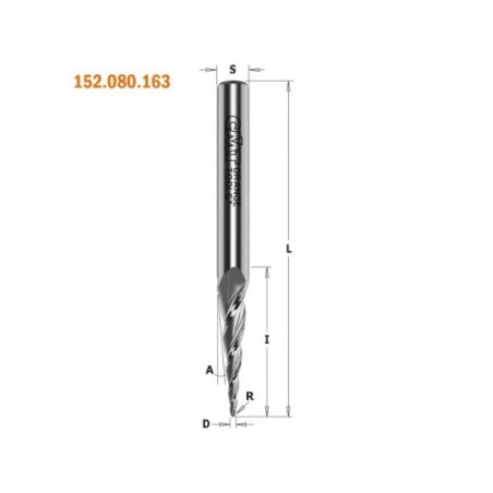Solid Carbide Upcut 2D/3D Carving Tapered Ball Nose Spiral Bits