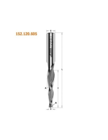 Frese elicoidali coniche POSITIVE a raggio convesso per intagli 2D/3D