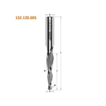 Frese elicoidali coniche POSITIVE a raggio convesso per intagli 2D/3D