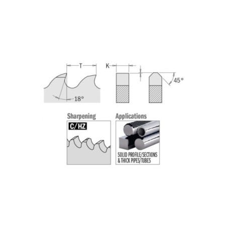 Lame HSS pour métaux et acier C/HZ