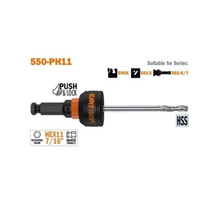 550-PH Schaft und Zentrierbohrer PUSH&LOCK