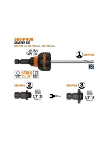 550-PH Schaft und Zentrierbohrer PUSH&LOCK