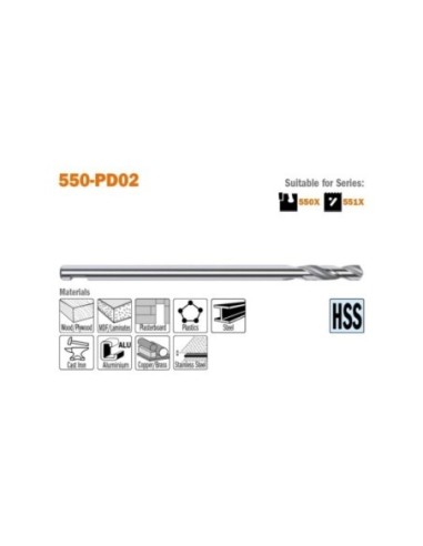 550-PH Schaft und Zentrierbohrer PUSH&LOCK