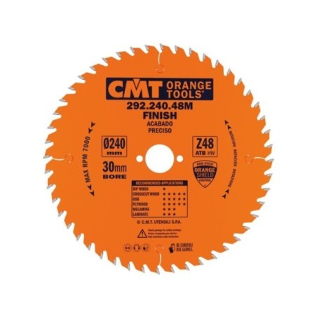 Fine cut-off circular saw blades Finishing
