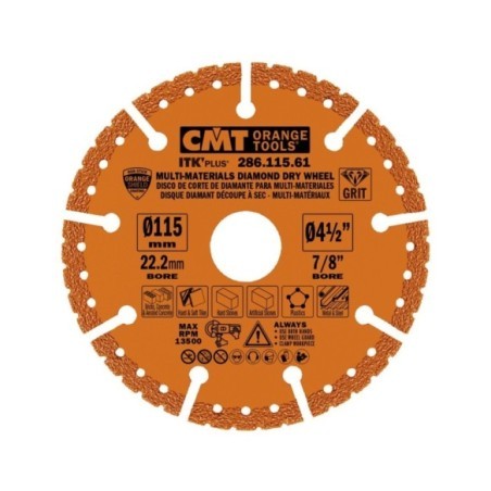 Disque diamanté découpe à sec multi-matériaux pour meuleuses