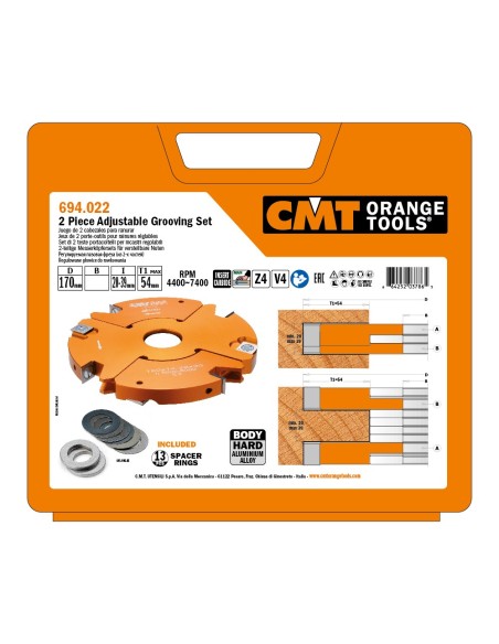 Jeux de porte-outils réglables pour rainures (2 pcs.)