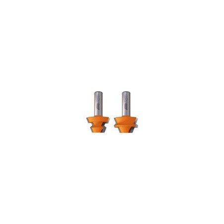 Lock miter router bit set