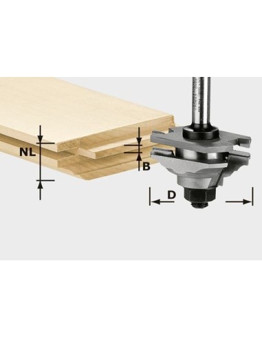 Festool Fresa elastica a profilare HW S8 D46 x D12-FD