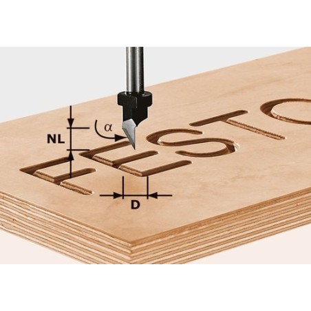Festool Fresa de rotulación HS S8 D11/60°