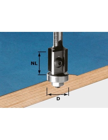Festool Edge-trimming cutter with reversible blades HW S8 D19/20WM Z2