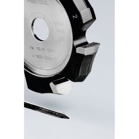 Festool V-groove cutter HW 118x18-135°/Alu