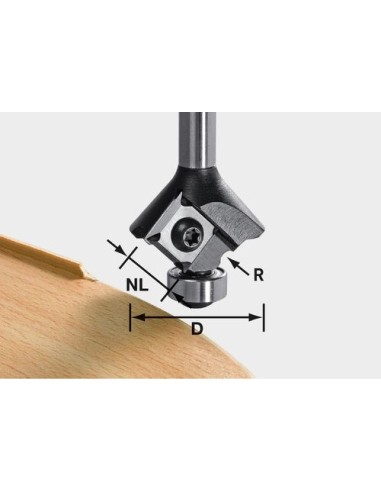 Festool Abrundfräser-Wendeplatten S8 HW R1,5 D28 KL12,7 MFK