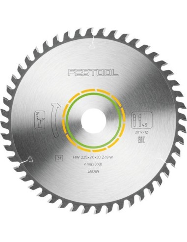 Festool Saw blade WOOD FINE CUT HW 225x2,6x30 W48