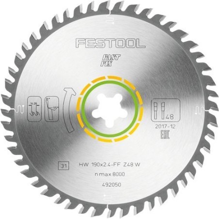 Festool Saw blade WOOD FINE CUT HW 190x2,4 FF W48