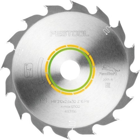 Festool Saw blade WOOD RIP CUT HW 210x2,6x30 PW16