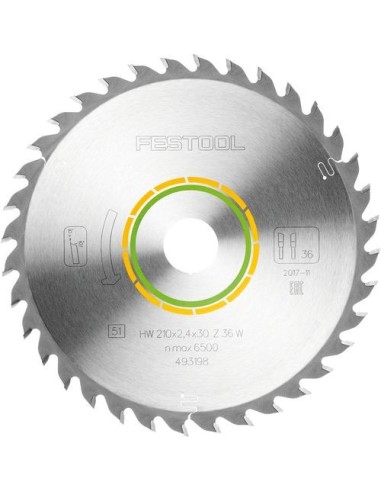 Festool Saw blade WOOD UNIVERSAL HW 210x2,4x30 W36