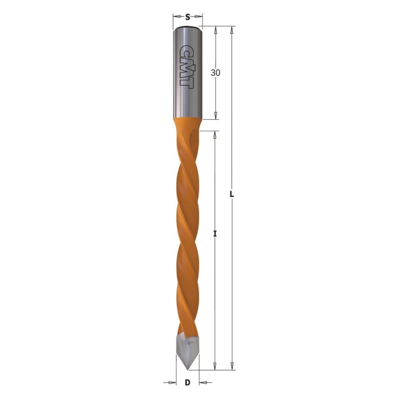 Broca pasante de conexión rápida para taladradoras, S10mm - L115mm