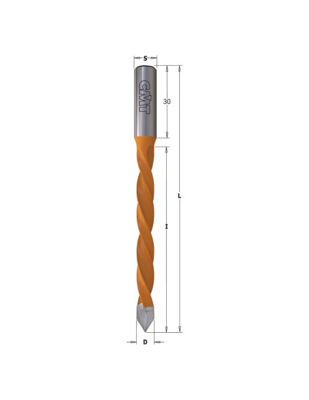 Broca pasante de conexión rápida para taladradoras, S10mm - L115mm