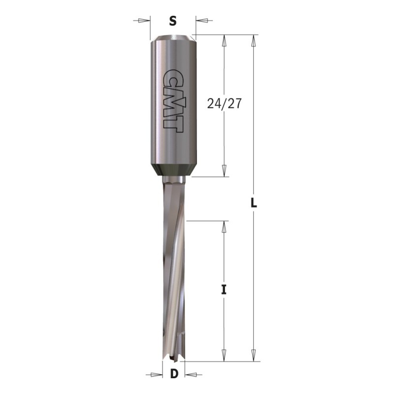 Solid Carbide Dowel Drills - LONG LIFE SHARPENING, S10mm - L70mm