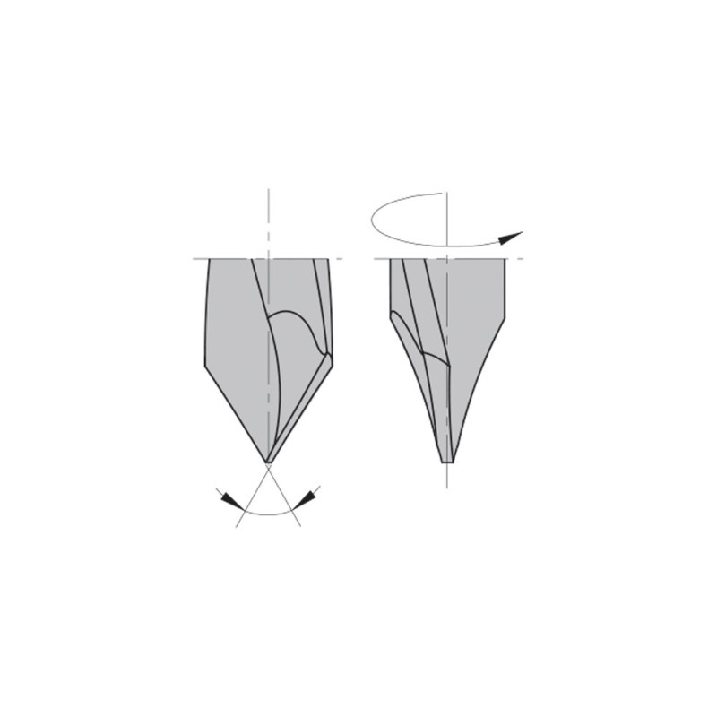 Dowel Drills for Through Holes with Countersink, S10mm - L70mm