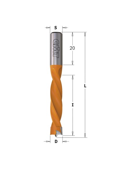 4 Flute Dowel Drills, S8mm - L67mm
