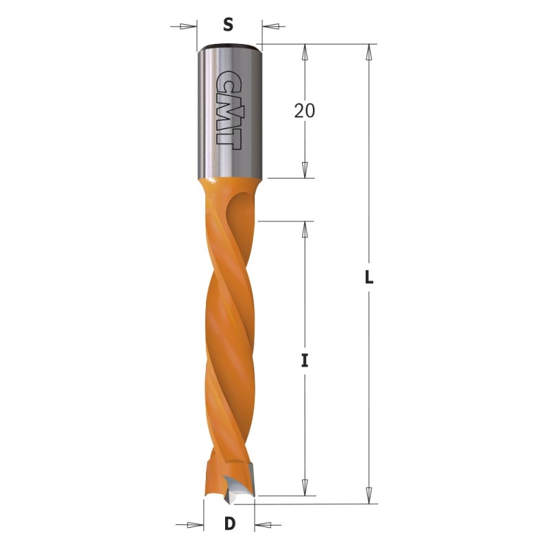 4 Flute Dowel Drills, S10mm - L70mm