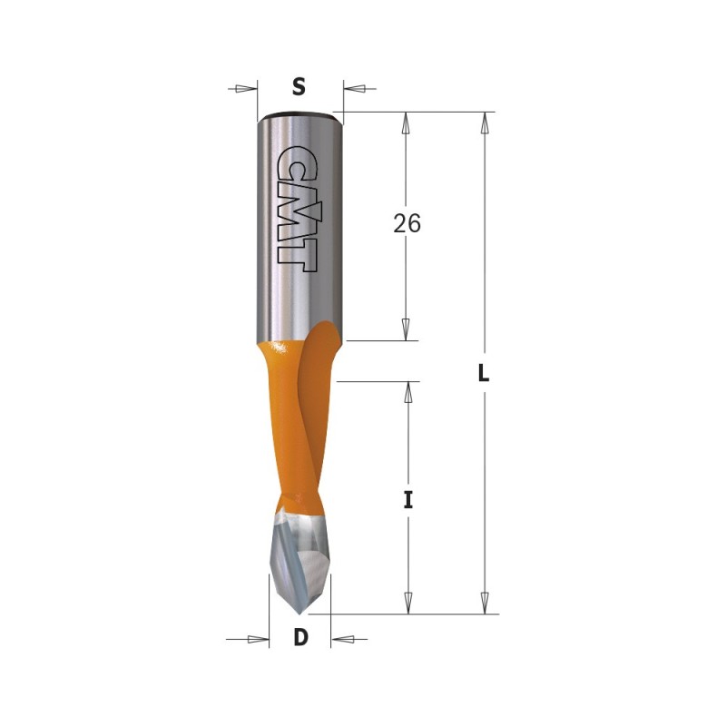 Mèches pour perceuses multi-broches pour trous débouchants - LONGUE DURÉE, S10mm - L57.5mm