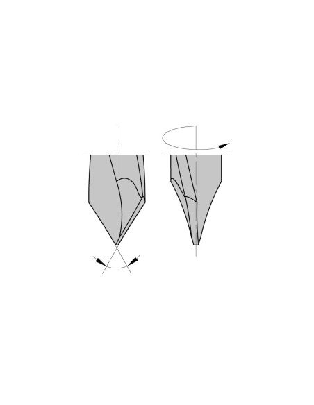 Mèches pour perceuses multi-broches pour trous débouchants, S8mm - L70mm