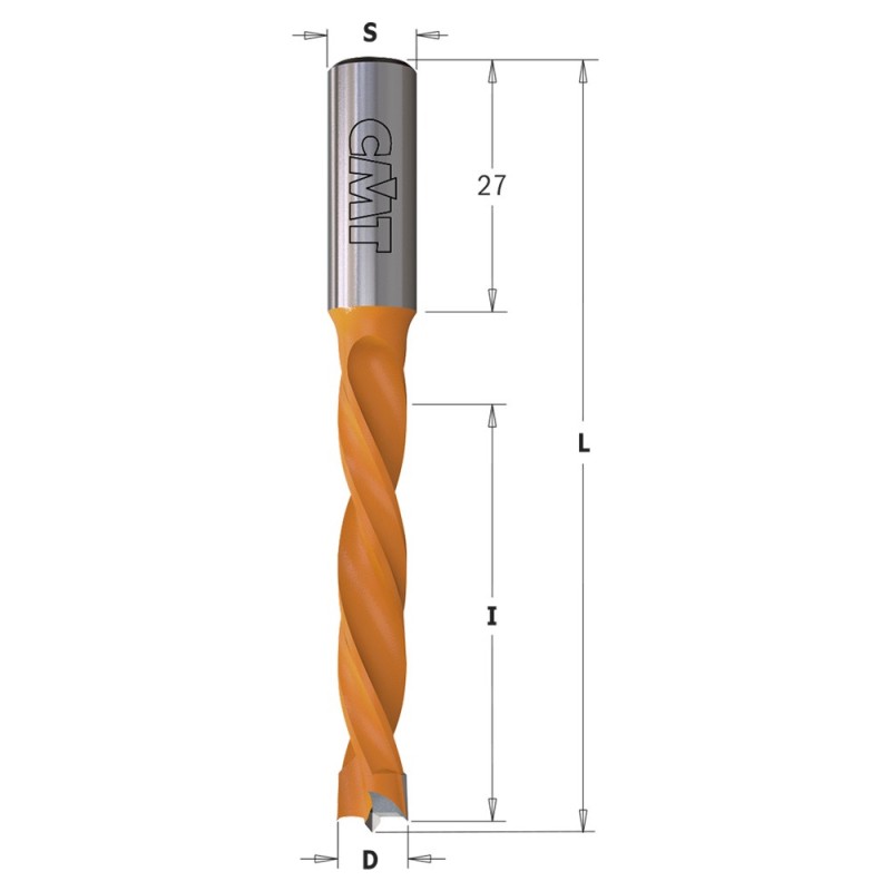 4 Flute Dowel Drills, S10mm - L85mm