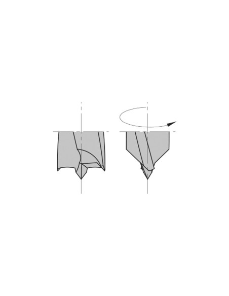 Mèches pour perceuses multi-broches avec fraisoir, S10mm - L70mm