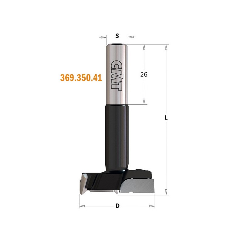 XTREME Hinge Boring Bits, S10mm - L70mm