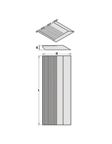 HSS corrugated back moulder knives