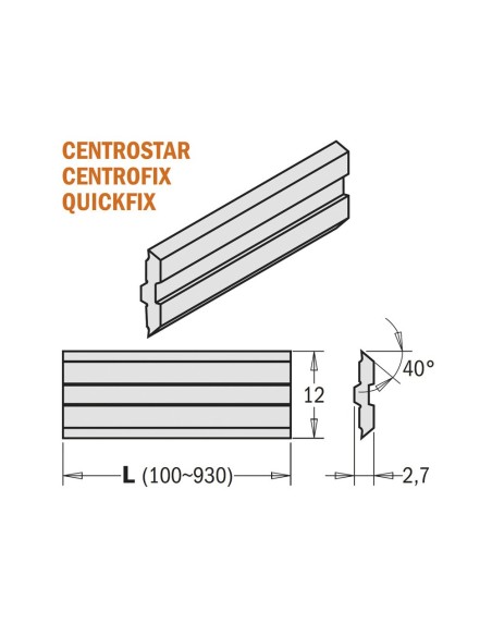 Cuchillas de cepillar para cabezales portacuchillas - 795.12