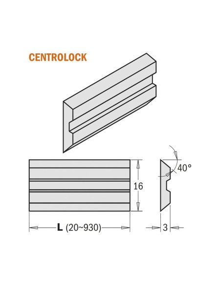 Cuchillas de cepillar para cabezales portacuchillas - 795.16