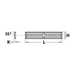 HWM Indexable knives - 4 cutting edges - 35°