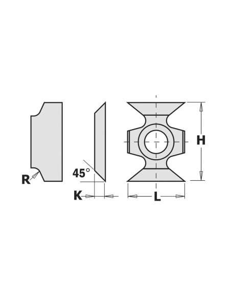 Edge rounding/chamfering reversible knives