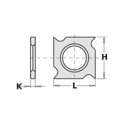 Plaquettes réversibles HWM - 4 tranchants