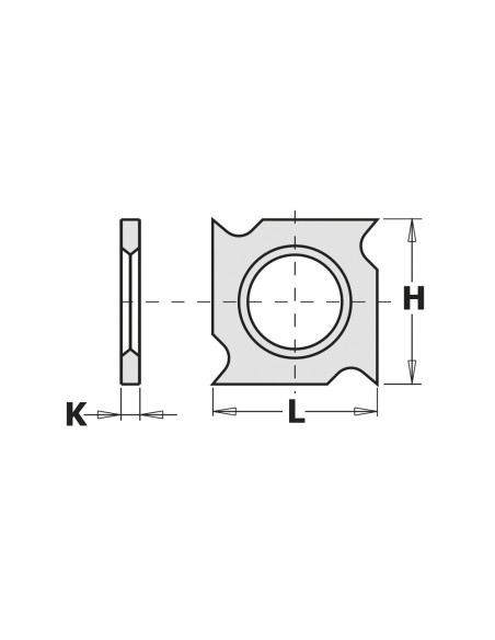 Coltelli reversibili in HWM - 4 taglienti