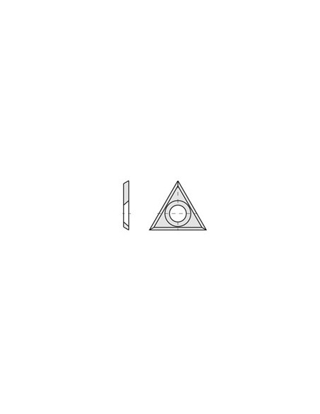 HWM Reversible triangular knives - 3 cutting edges - 30°
