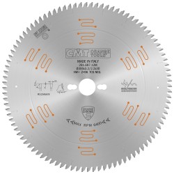Sierra circular de diente trapezoidal negativo