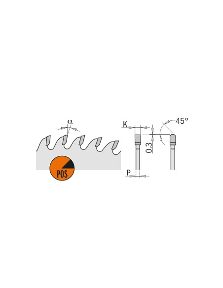 Industrial laminated and chipboard circular saw blades - POSITIVE