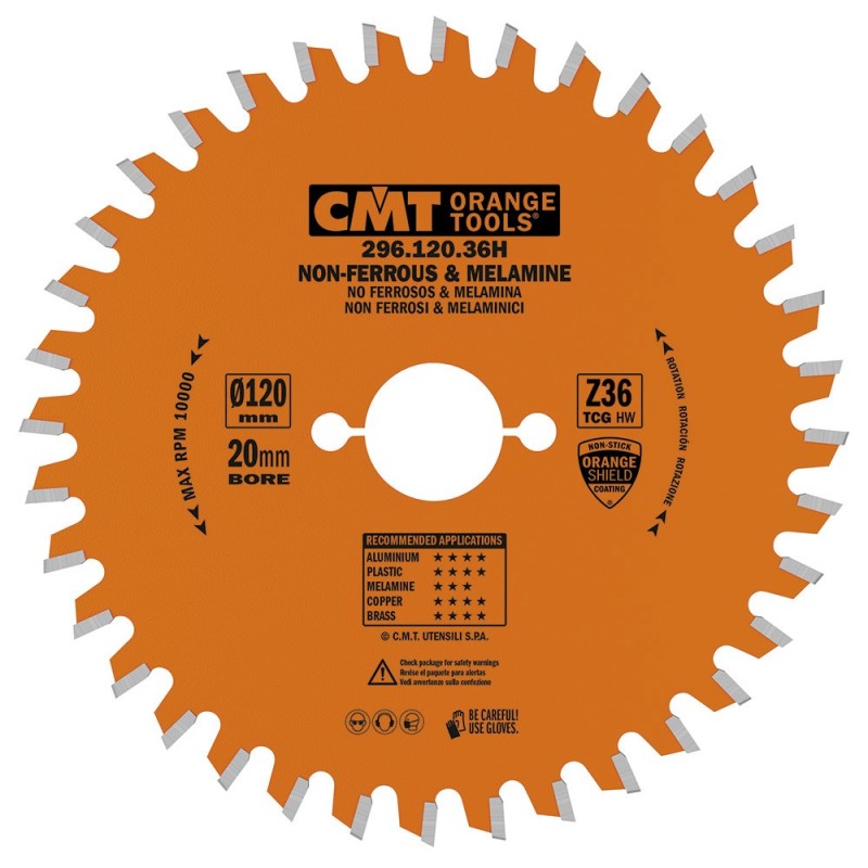 Industrial non-ferrous metal and laminated panel circular saw blades